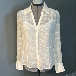 Cream colored shirt with tank, size large (12)